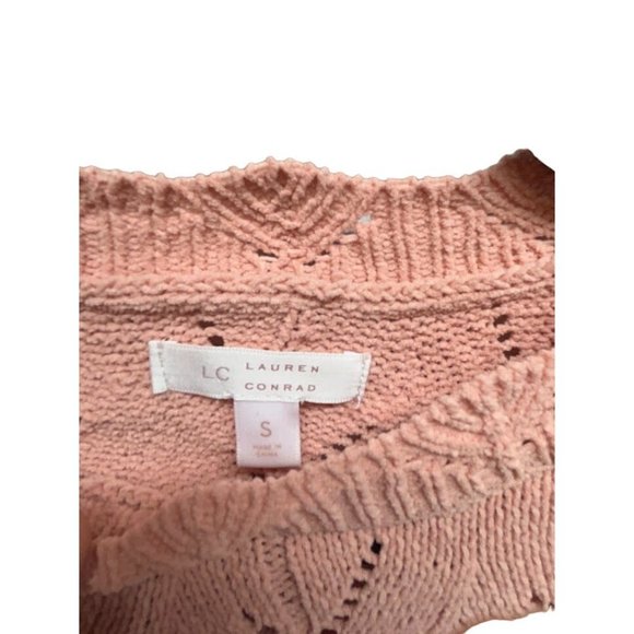 LC Lauren Conrad Rose Blush Dainty Sweater Size S - Picture 2 of 6